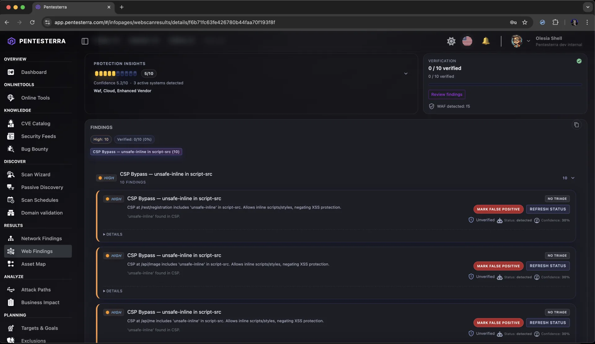 Web Finding Analysis